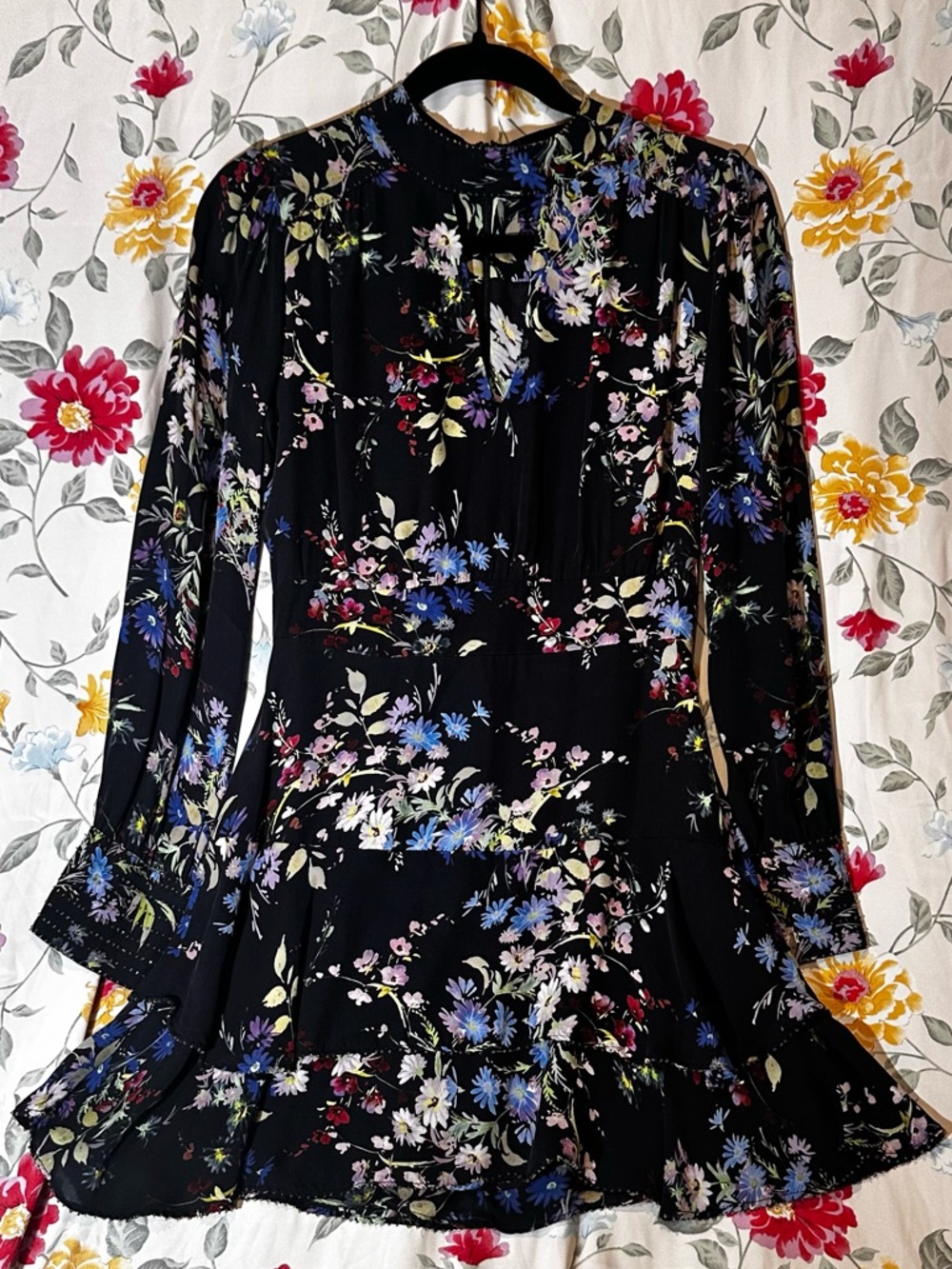 PARKER CHRISSY FLORAL CUT-OUT SILK DRESS WOMENS SIZE 2